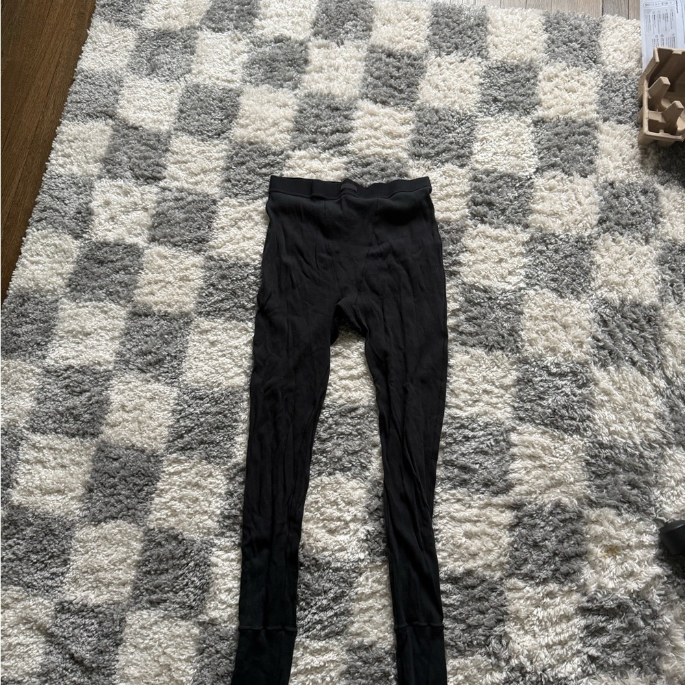 Skims Black Ribbed Leggings